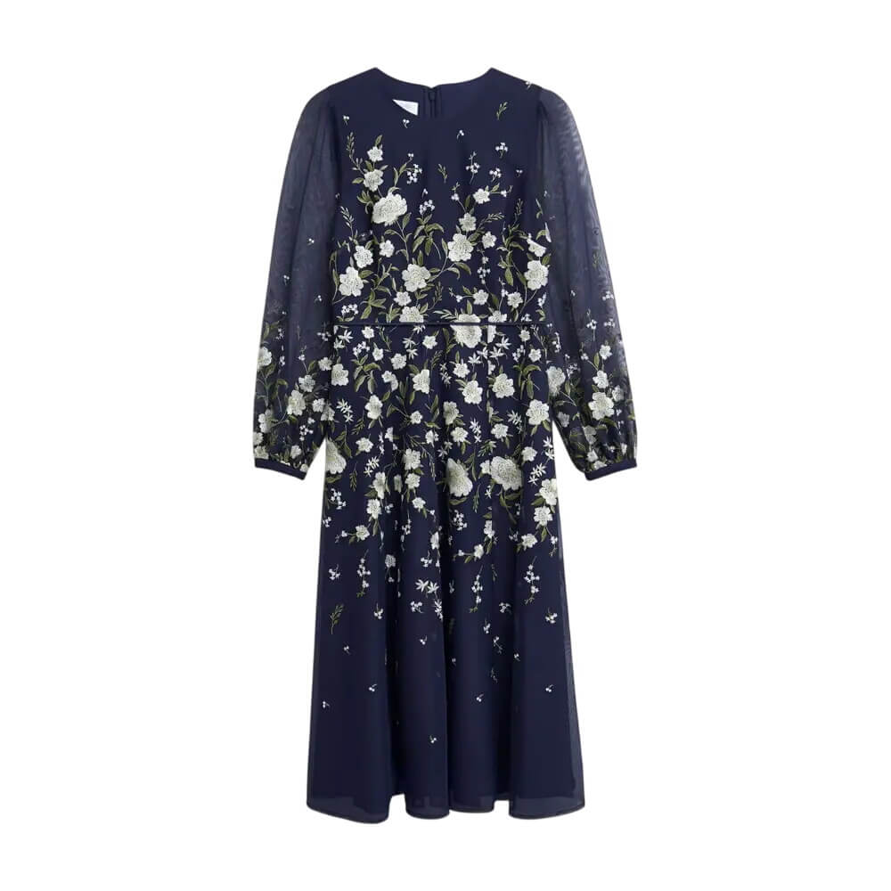 Hobbs London Lois Floral Embroidered Dress